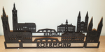 Staande Skyline Roermond/Remunj zwart MDF